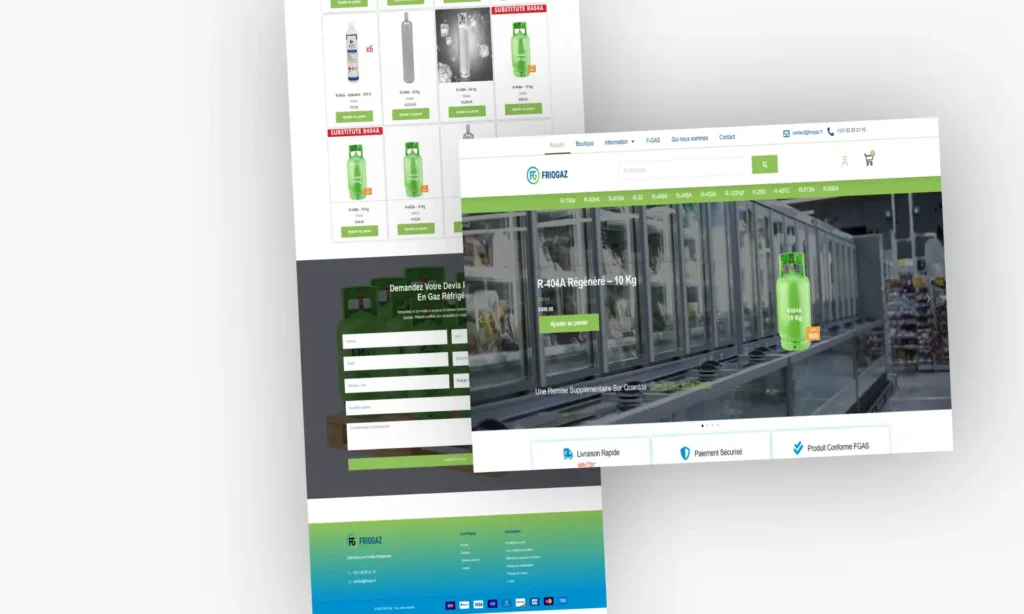 E-commerce fournisseur gaz